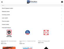 Tablet Screenshot of precisionpressandlabel.com